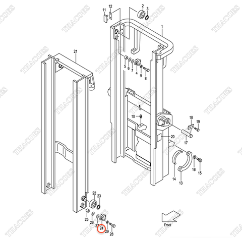 (45/50) Vòng bi nâng ngang 23818-30301 (OD67)