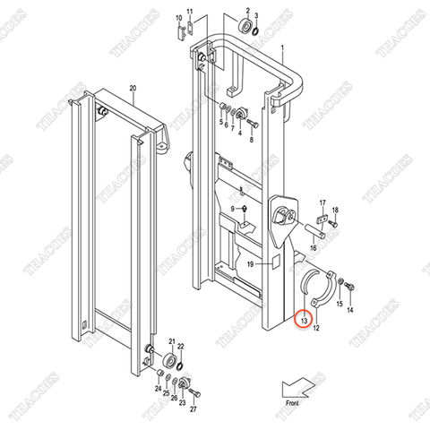 (35/40/45/50) Bạc đệm chân cột 224T8-02001