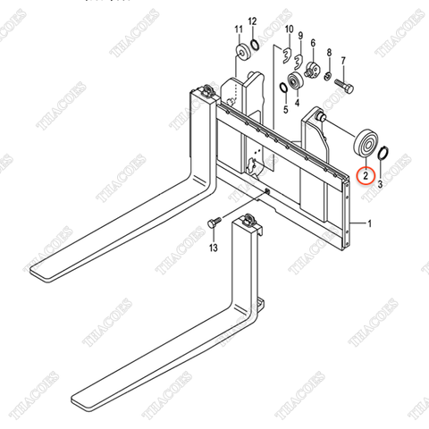 (VM43A(3.5T,4T)) Vòng bi nâng hạ 24609-42111 (OD 123,5) (6 vòng)