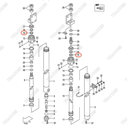 (35/40) Phớt cổ 97103-35431 (sau)