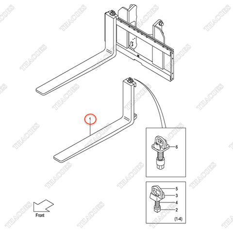 (35/40) Càng nâng 24328-10514 (1070mm)