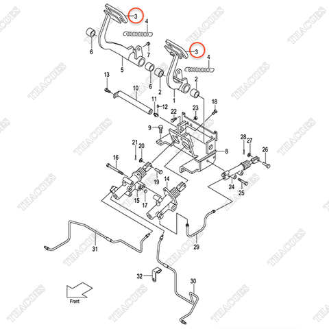 Cao su pedal 25595-42071