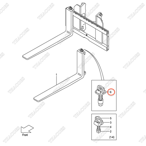 (35/40) Chốt càng nâng 214J8-11002