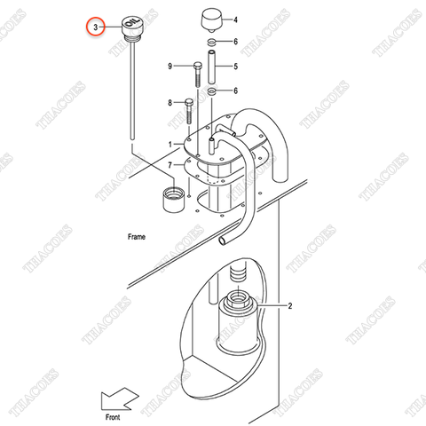Que thăm dầu thuỷ lực 243C7-52001