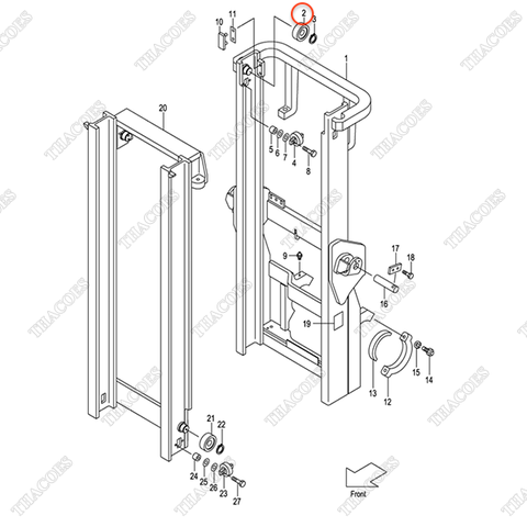 (VM43A(3.5T,4T)) Vòng bi nâng hạ 277P8-22051 (OD 119) (4 vòng)