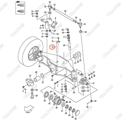 (GB) Trục ắc tay lái giữa 224W4-30311
