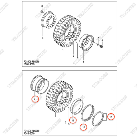 La zăng liền 54356-82071 (700-12) (FD45/FD50)
