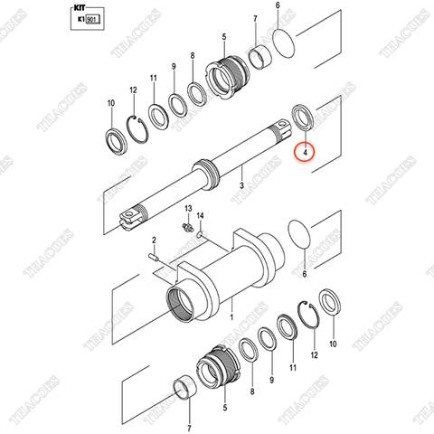 (OBT) Phớt piston 524W2-42261