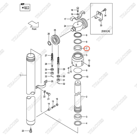 (35/40) Phớt cổ 228C0-82511 (trước)