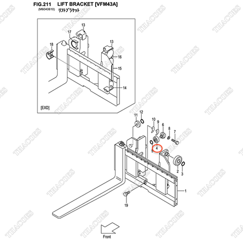 (35/40) Vòng bi nâng hạ 24258-33401 (OD91,5)