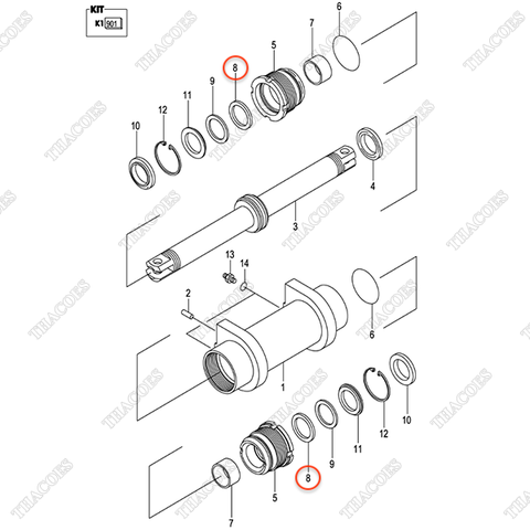 (OBT) Phớt cổ 25278-42001