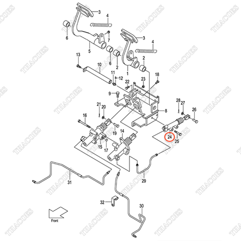 Xi lanh côn dưới 522A2-10401