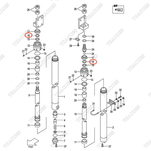 (35/40) Căn đệm 22658-52301 (sau)