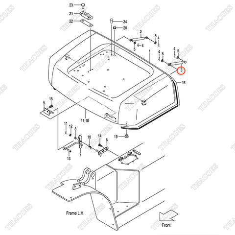 Xi lanh nắp capo trái 535C2-60401