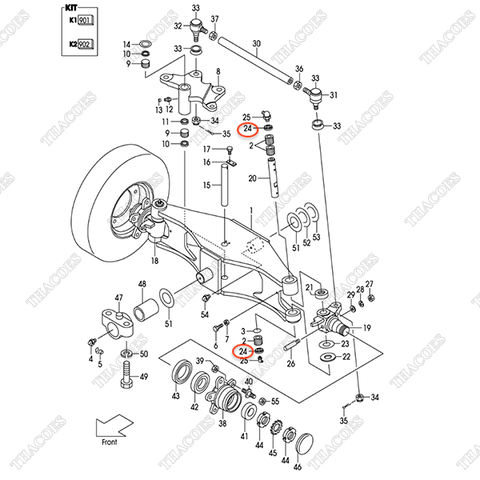 (GB) (K2 902) Phớt mỡ 25814-32051 (4 cái)