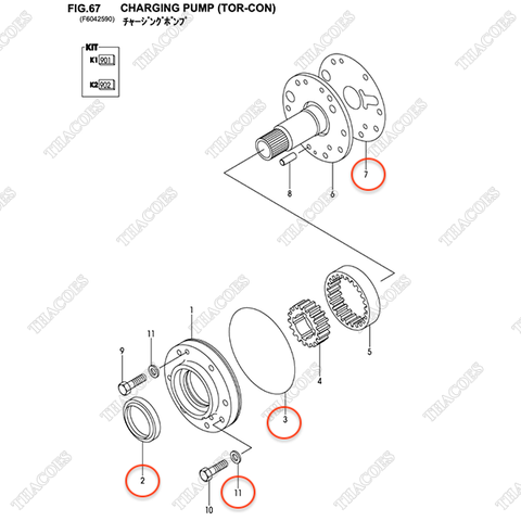 Bộ gioăng phớt 143E3-89801 (Kit 902)