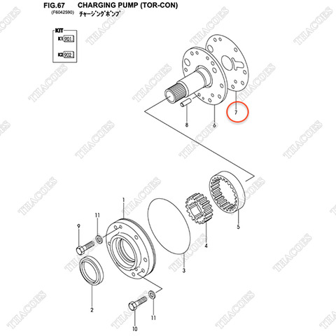 Gioăng 143E3-82161 (mặt bơm) (Kit 902)