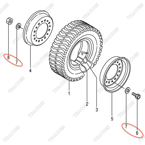 Bộ bulong ghép la zăng 534F3-82001, 02011-00012, 01400-00012 (650-10)