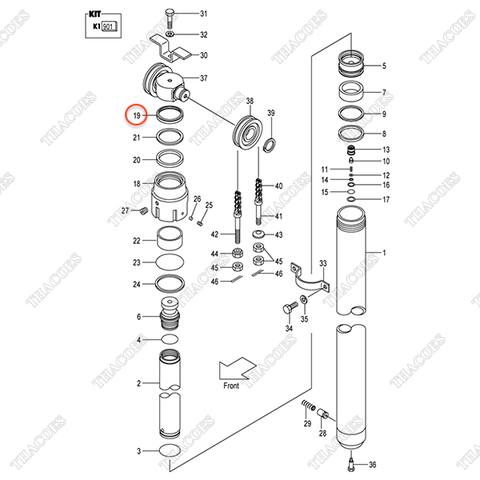 (Trước) (K1 901) Phớt bụi 27410-53201