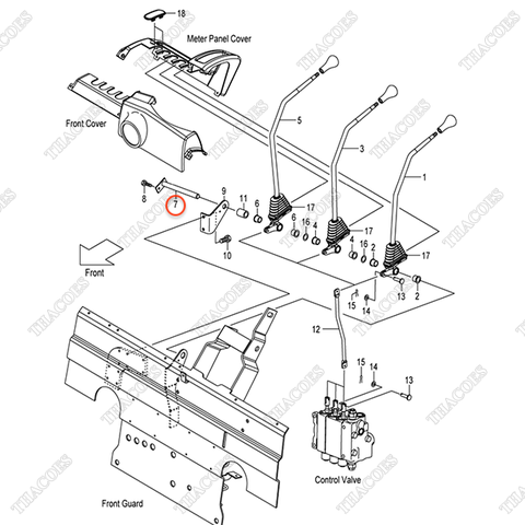 (3sv) trục cần điều khiển 23457-42041
