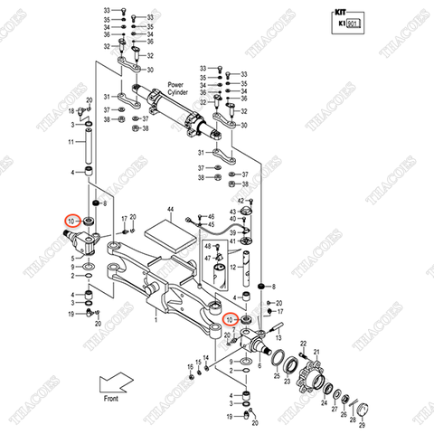 (K1 901) Vòng bi tì 03126-83201 (2 cái)