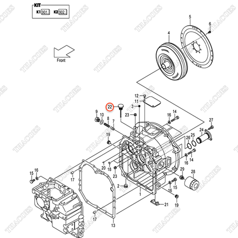 Que thăm dầu 12N53-82711, hộp số