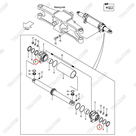 (OBT) (K1 901) Phớt cổ 97103-35431 (2 cái)