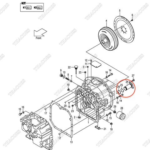 Lọc hộp số thô 12N53-89811 (1 cái)