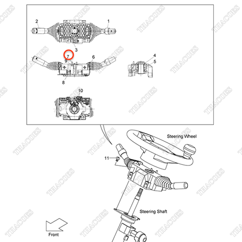 (AT, MT) Công tắc còi 280C2-42351
