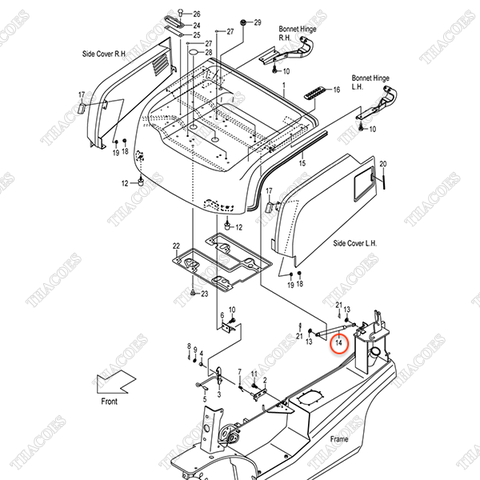 Piston chống nắp capo 22N56-43041