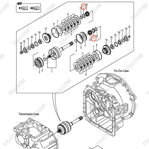 (K1 901) Đế lò xo 11243-82091 (2 cái)