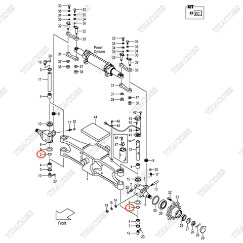 (K1 901) Vòng đệm oring 23654-32161 (2 cái)