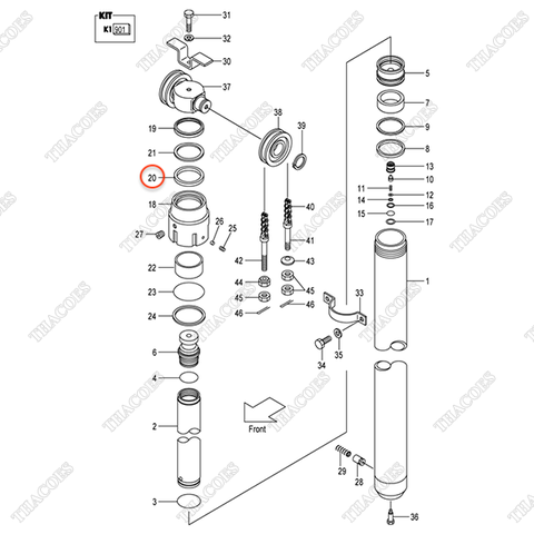 (Trước) (K1 901) Phớt cổ 23670-82251