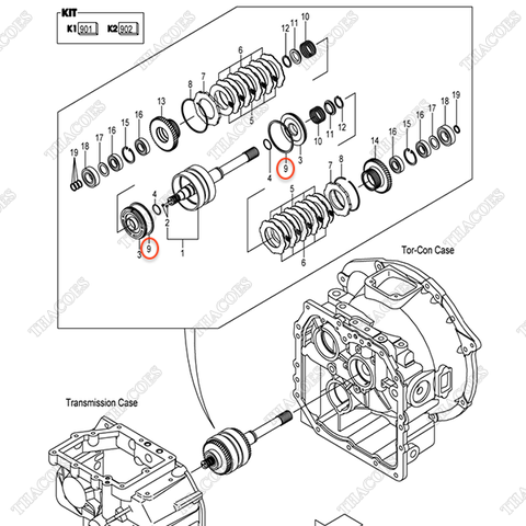 (K1 901) Xéc măng số 134G3-82141 (2 cái)