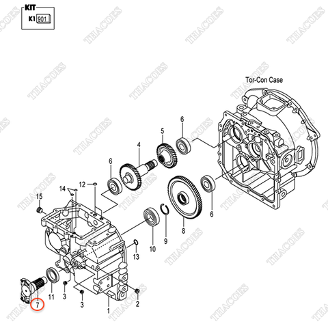 Trục nối các đăng 12N53-82201, đầu ra hộp số