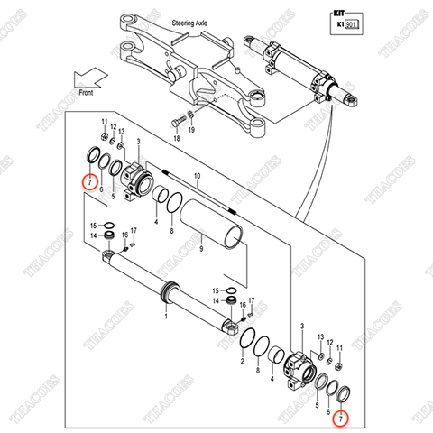 (Seri 1-275) (K1 901) Phớt bụi 22N54-52141 (2 cái)