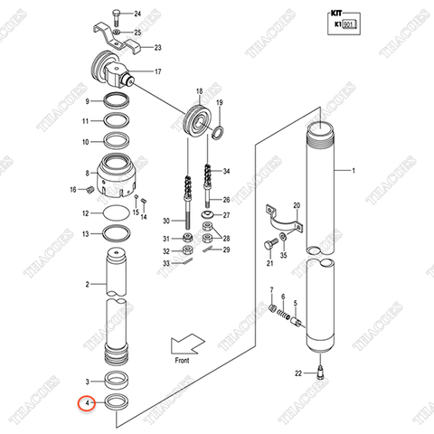 (K1 901) Phớt piston 24230-58491