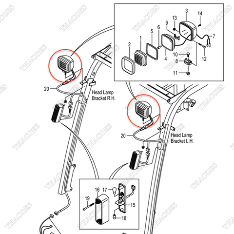 (12V) Đèn pha 216G2-40602