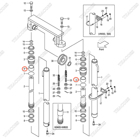 (VM2Y5) Bạc đệm 22Y58-42001