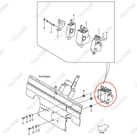 (3sv) Cụm van 3 ngăn 22N57-30231