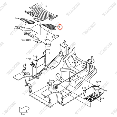 Tấm lót sàn 22N56-52311, ốp trái