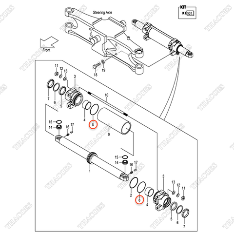 (Seri 1-275) (K1 901) Vòng đệm oring 03350-00750