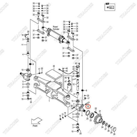(K1 901) Chốt khoá 215E4-32341 (2 cái)
