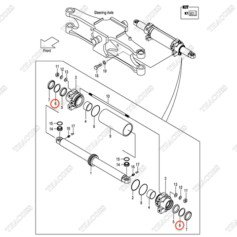 (Seri 1-2226) (K1 901) Căn đệm 22658-52301 (2 cái)
