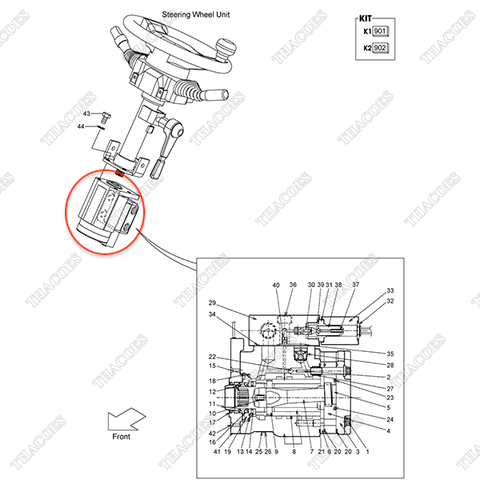 Van bót lái 22N54-10302; 22N54-10322 (OBT)