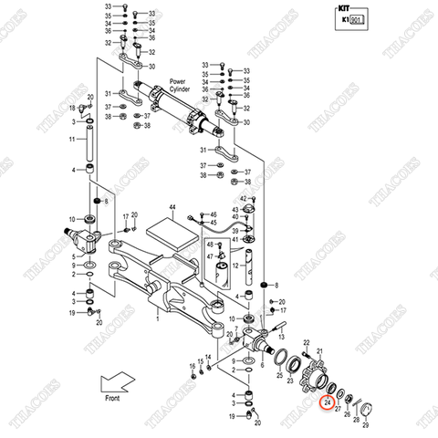 Vòng bi moay ơ 03071-30207 (ngoài)