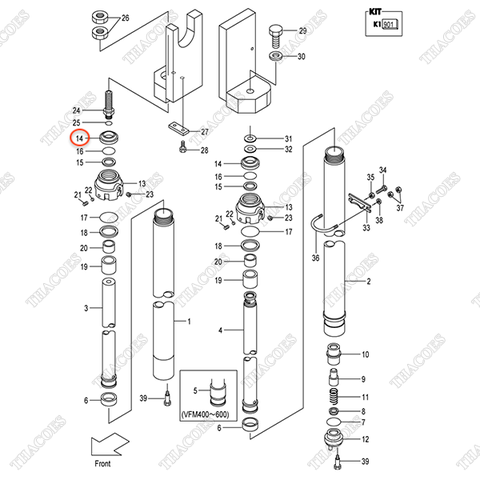 (K1 901) Phớt bụi 214J8-46001