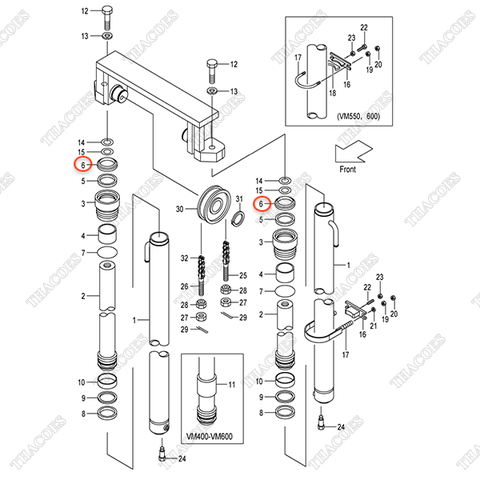 (VM2Y5) Phớt bụi 22N54-52141