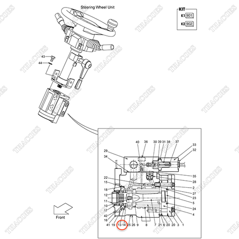 (K2 902) Bộ vòng bi 26094-17021