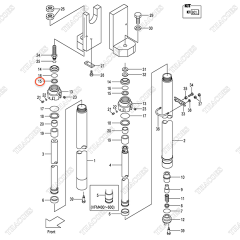 (K1 901) Phớt cổ 22570-53201